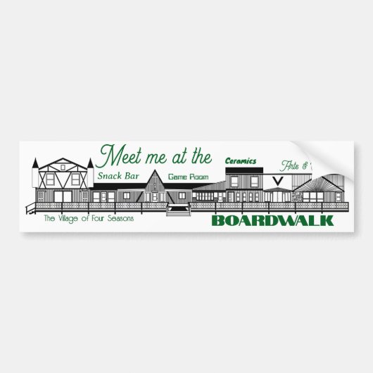 Ontmoet me op de VOFS Boardwalk Bumpersticker (Voorkant)