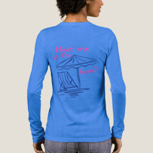 Ontmoet me op het strand–Grafische zomerse strands Tri-Blend Shirt