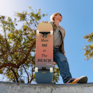 Ontmoet Me Op Het Strand Zomer Strand Zonsopgang K Skateboard