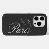 Ontmoet me vanavond in Parijs - donkergrijs - roma Case-Mate iPhone Case (Achterkant (horizontaal))