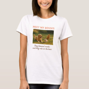 Ontmoet mijn bazen - Grappig aangepast huisdier fo T-shirt