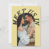 Ontmoet ons bij Bestemming Boog Foto Citrus Bruilo Save The Date (Voorkant)