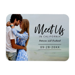 Ontmoet Ons Bij Bestemming Huwelijk Save The Date Magneet