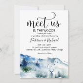 Ontmoet ons in de Bossen Forest Outdoor bruiloft Kaart (Voorkant)