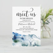 Ontmoet ons in de Bossen Forest Outdoor bruiloft Kaart (Staand voorkant)