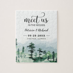 Ontmoet ons in de buitenbruiloft van de Bossen spa Legpuzzel