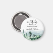 Ontmoet ons in de buitenbruiloft van de Bossen spa Magneet (Voorkant / Achterkant)