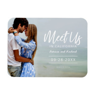 Ontmoet ons op Bestemming Huwelijk Save The Date F Magneet