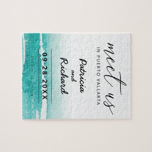 Ontmoet ons op bestemmingsuithuwelijken Blauwgroen Legpuzzel (Horizontaal)