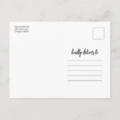 Ontmoet ons op bruiloft met foto op datum 3 briefkaart (Achterkant)