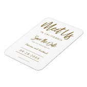 Ontmoet ons op de bruiloft van bestemming sparen d magneet (Linkerzijde)