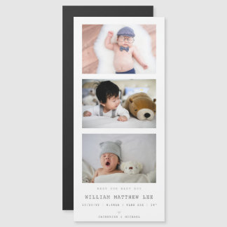 "Ontmoet onze jongen" Baby Aankondiging Foto Strip