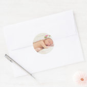 Ontmoet onze wonder | Aankondiging geboorte baby m Ronde Sticker (Envelop)