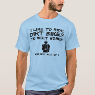 Ontmoet Vrouwen Dirt Bike Motocross Grappig Shirt
