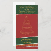 Ontmoete Kerstkaart kerstboom (Voorkant / Achterkant)