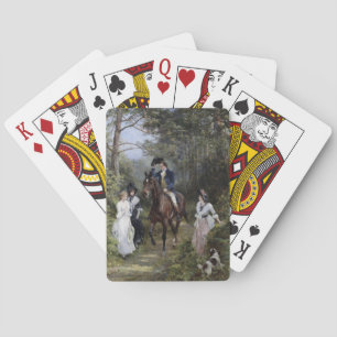 Ontmoeting in het bos (door Heywood Hardy) Pokerkaarten