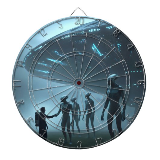 Ontmoeting met aliens. dartbord (Voorkant)