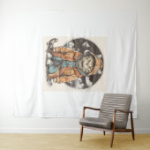 ontmoeting met kat wandkleed (In Situ (horizontaal))