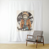 ontmoeting met kat wandkleed (In situ)