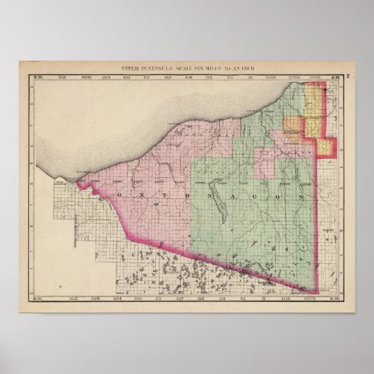 Ontonagon County Michigan Poster (Voorkant)