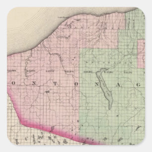 Ontonagon County Michigan Vierkante Sticker