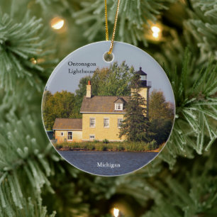 Ontonagon Lighthouse 2023 ornement