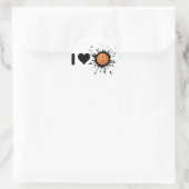 Ontplofbaar van honkbal ronde sticker (Tas)