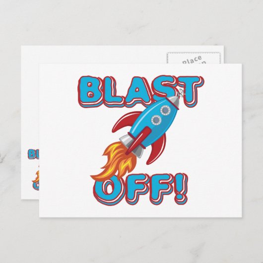 Ontploffing van het Schip van de Raket Briefkaart (Voorkant / Achterkant)