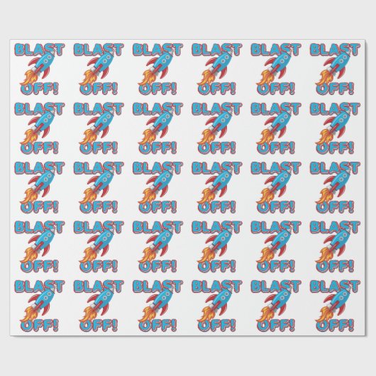 Ontploffing van het Schip van de Raket Cadeaupapier (Vlak)