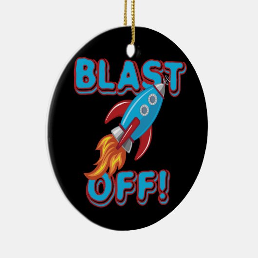 Ontploffing van het Schip van de Raket Keramisch Ornament (Rechts)