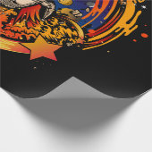 ontploffing van ruimteschip cadeaupapier (Hoek)