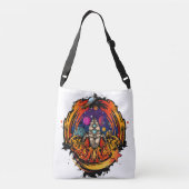 ontploffing van ruimteschip crossbody tas (Achterkant)