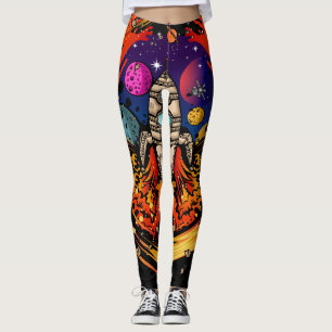 ontploffing van ruimteschip leggings