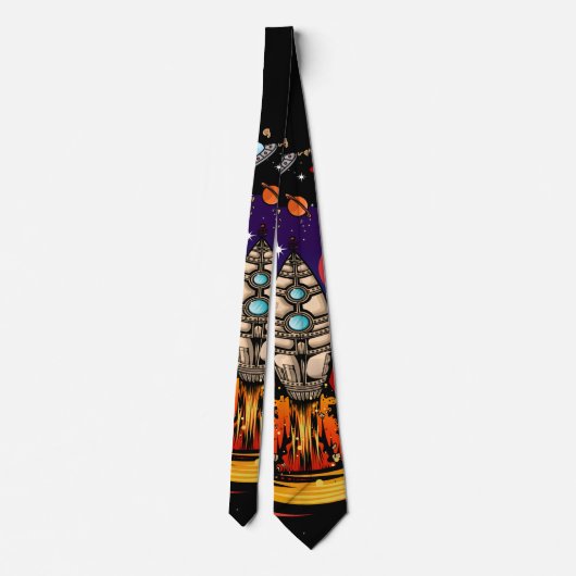 ontploffing van ruimteschip stropdas (Achterkant)