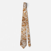 Ontplofte Paisley Patroon Bloemenperzik Stropdas (Voorkant)