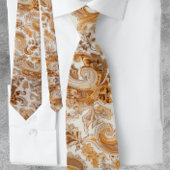 Ontplofte Paisley Patroon Bloemenperzik Stropdas