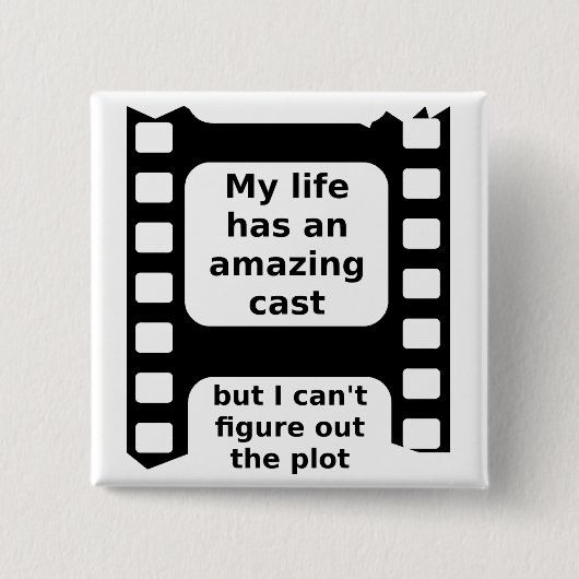 Ontrafel de plot grappige knop badge vierkante button 5,1 cm (Voorkant)