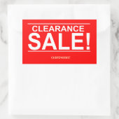 Ontruiming verkoop rode stickers (Tas)