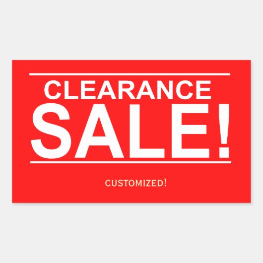 Ontruiming verkoop rode stickers (Voorkant)