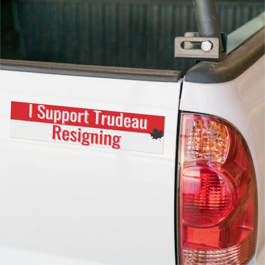 Ontslag Justin Trudeau Bumpersticker (Op Truck)