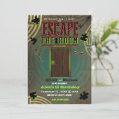 Ontsnap aan de kamer Moordmysterie Dinerparty Kaart (Staand voorkant)