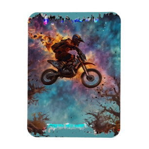 Ontsnappen aan de brand - Dirt-bike Rider Magneet