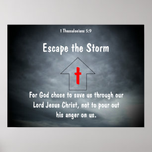 Ontsnappen het Storm GOD Chose Jesus Poster