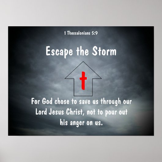 Ontsnappen het Storm GOD Chose Jesus Poster (Voorkant)