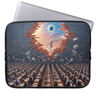 Ontsnappen uit de Matrix: Surrealistische Examenru Laptop Sleeve