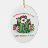 Ontsnappingen met kerstcadeaus keramisch ornament (Rechts)