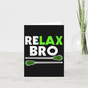 Ontspan Bro Retro  Lacrosse-ontwerp Kaart