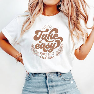 ontspan Californië vibes retro boho T-shirt