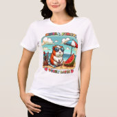 Ontspan Capybara Tri-Blend Shirt (Voorkant)