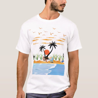 Ontspan & Chill Zomer Paradijs Design T-shirt